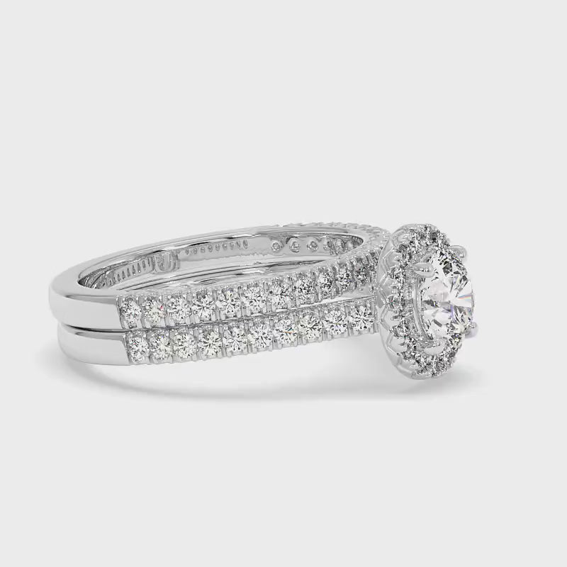 1.05-2.20 CT Round Cut Diamonds - Bridal Set