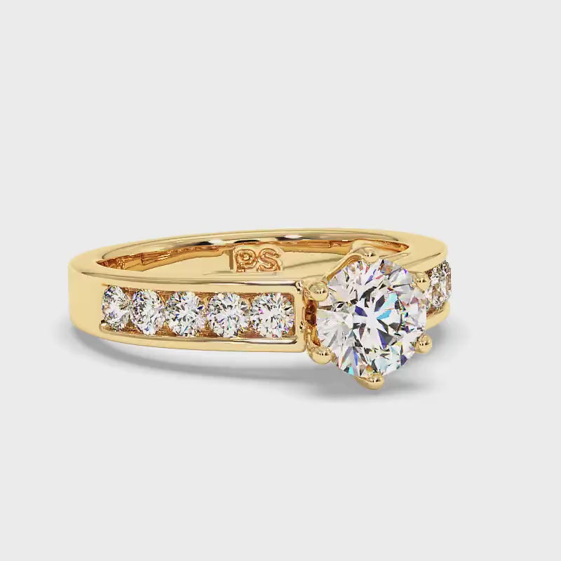 1.00-2.15 CT Round Cut Diamonds - Engagement Ring