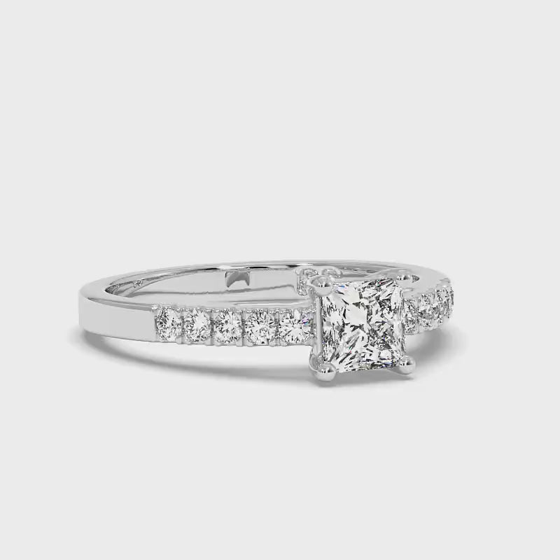 0.60-1.75 CT Round & Princess Cut Diamonds - Engagement Ring