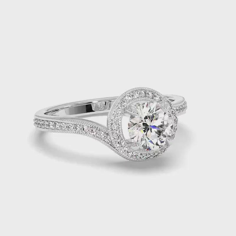 0.75-3.25 CT Round Cut Lab Grown Diamonds - Engagement Ring