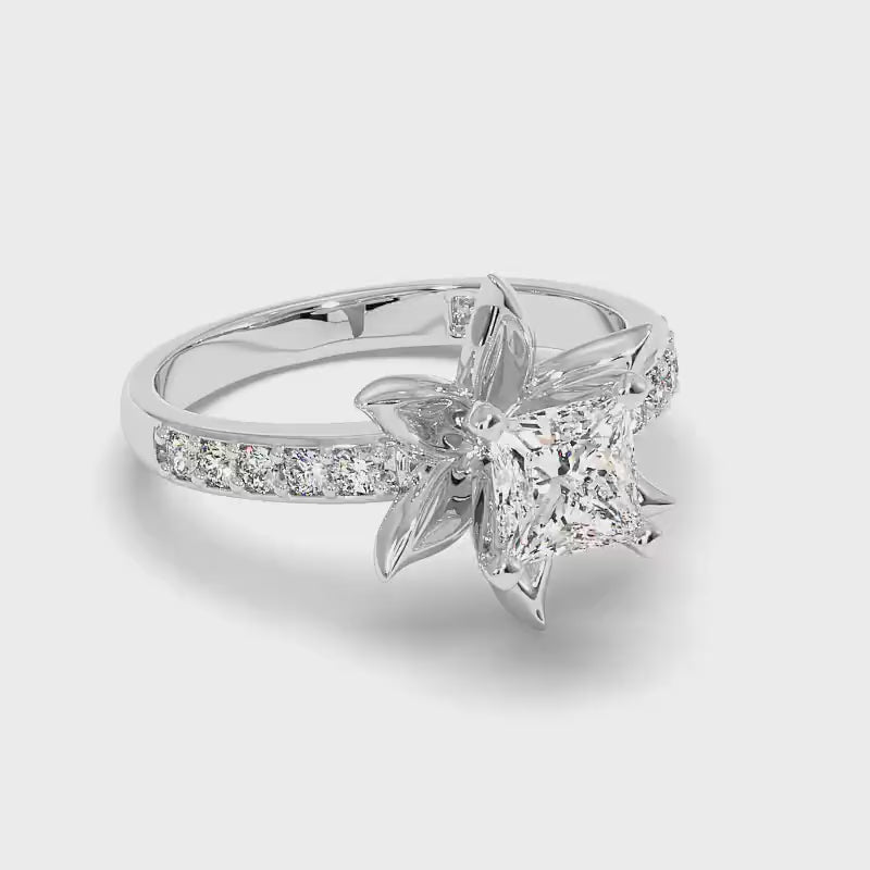 0.60-1.75 CT Round & Princess Cut Diamonds - Engagement Ring
