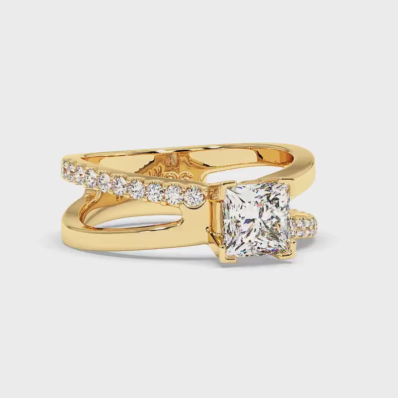 0.75-3.25 CT Round & Princess Cut Lab Grown Diamonds - Engagement Ring