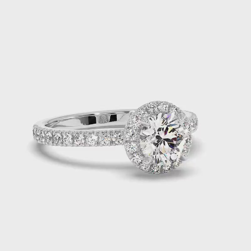 0.90-3.40 CT Round Cut Lab Grown Diamonds - Engagement Ring