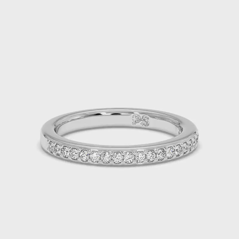 0.25 CT Round Cut Lab Grown Diamonds - Wedding Band