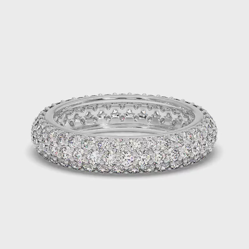 2.50 CT Round Cut Lab Grown Diamonds - Eternity Ring