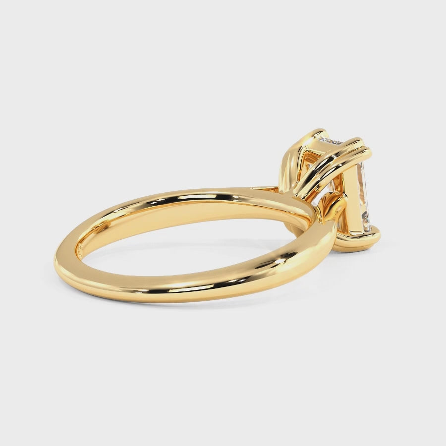 0.50-3.00 CT Radiant Cut Lab Grown Diamonds - Solitaire Ring