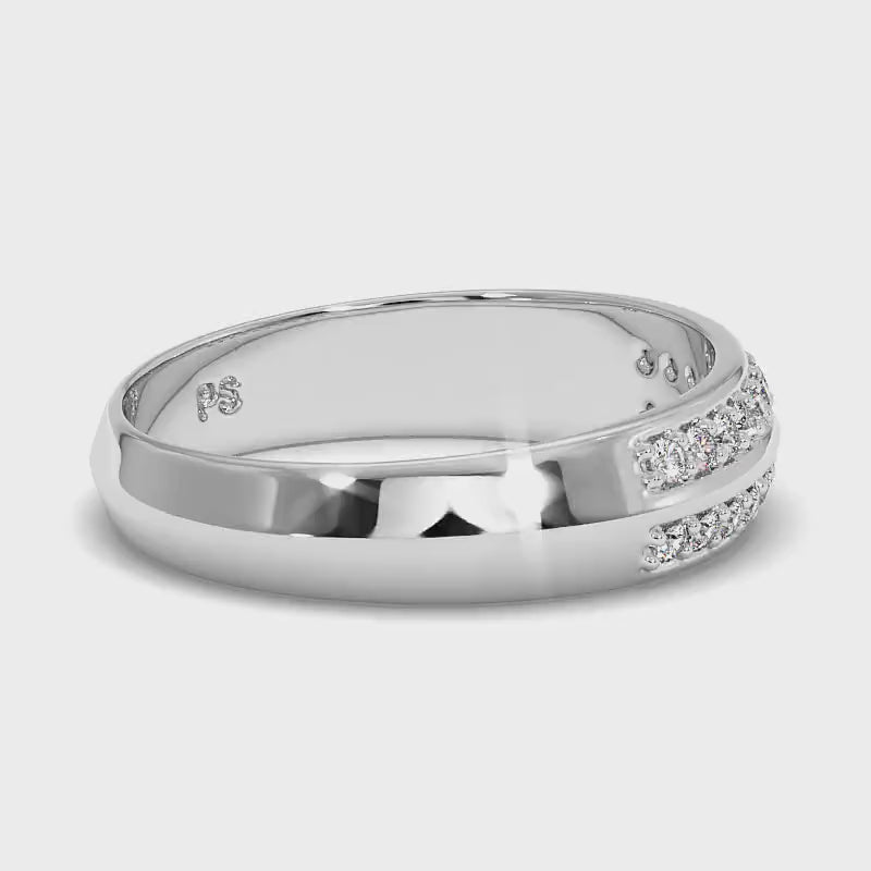 0.45 CT Round Cut Lab Grown Diamonds - Wedding Band