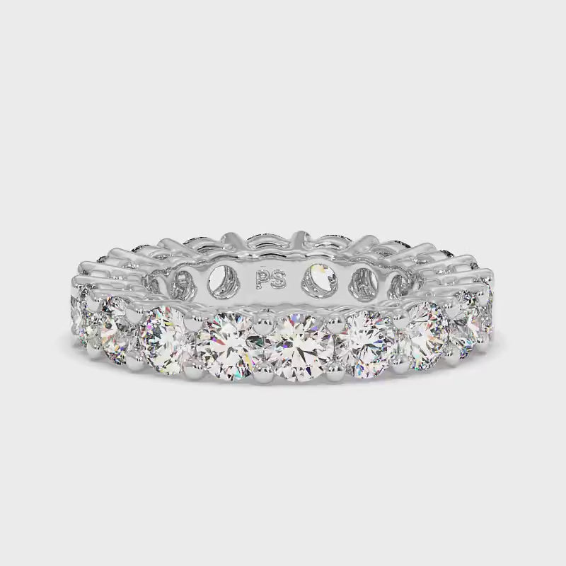 2.50-6.00 CT Round Cut Diamonds - Eternity Ring