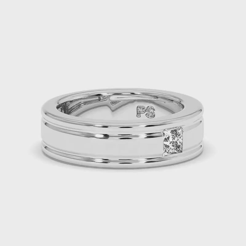 0.20 CT Princess Cut Diamonds - Wedding Band