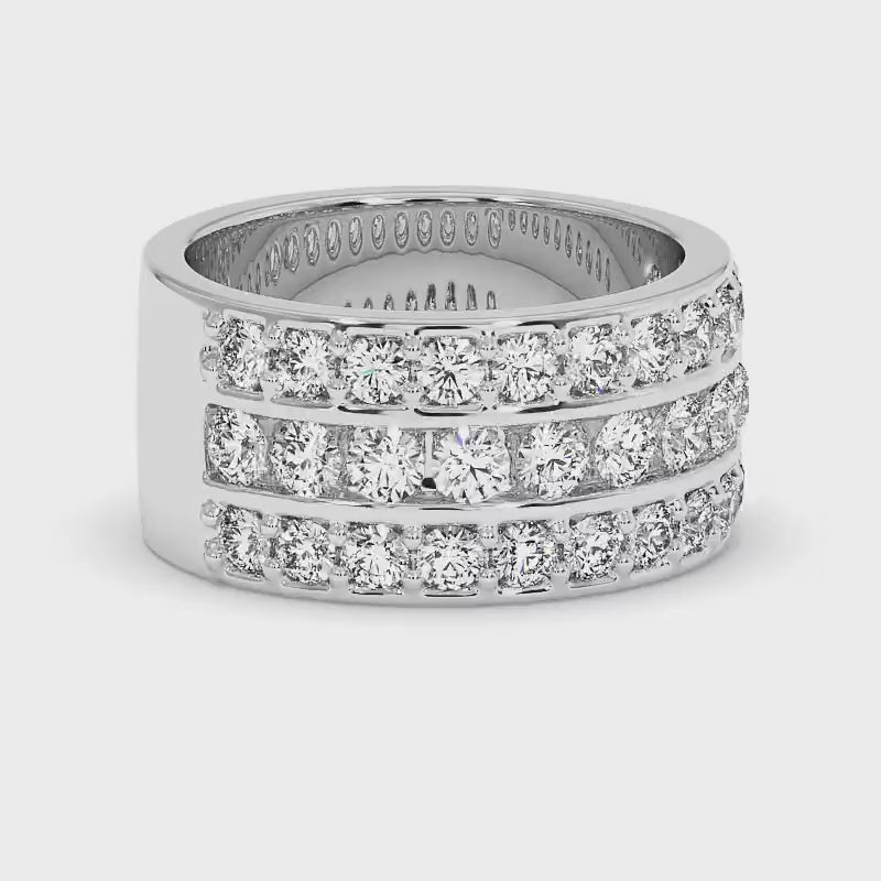 2.00 CT Round Cut Diamonds - Wedding Band