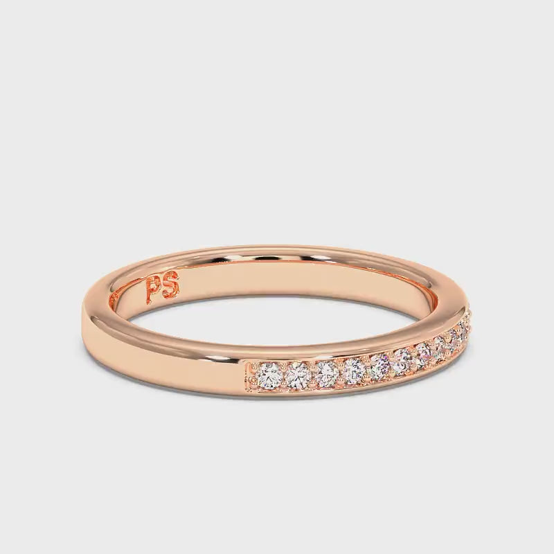0.25 CT Round Cut Lab Grown Diamonds - Wedding Band