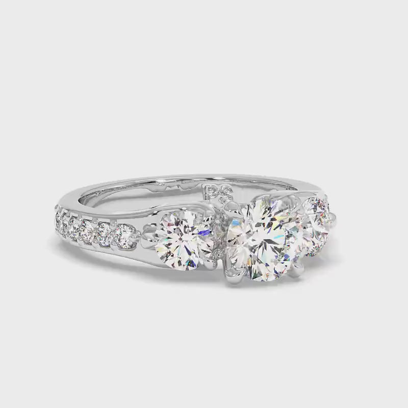 1.40-2.55 CT Round Cut Diamonds - Engagement Ring