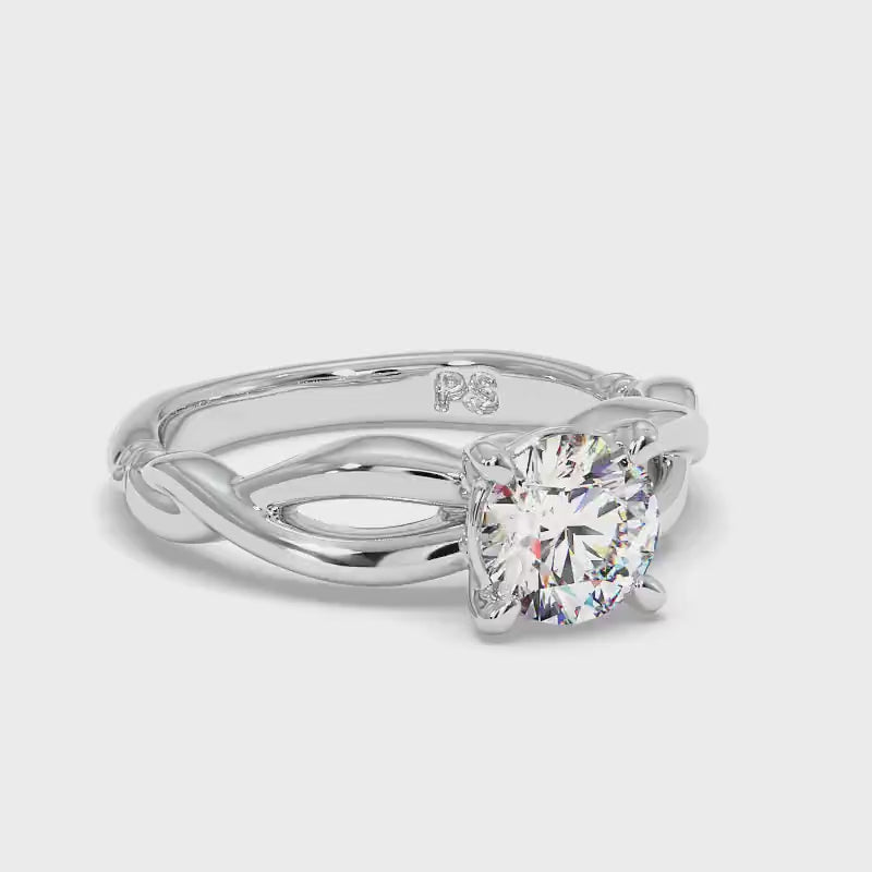 0.50-3.00 CT Round Cut Lab Grown Diamonds - Solitaire Ring