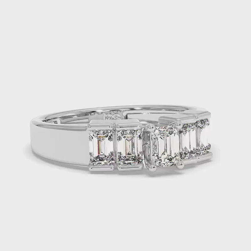1.80-4.30 CT Emerald Cut Lab Grown Diamonds - Engagement Ring