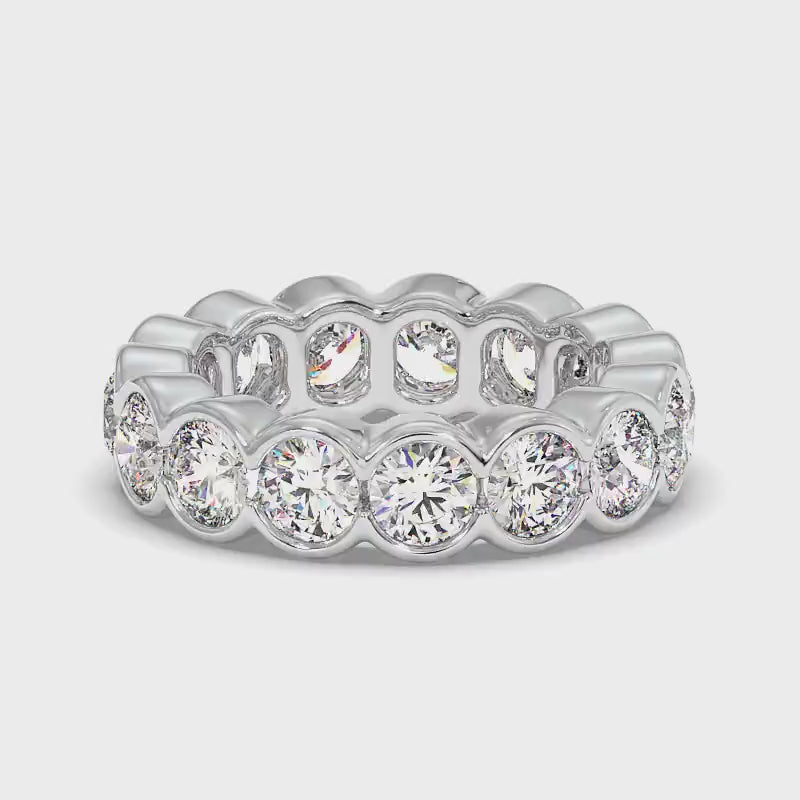 2.00-6.00 CT Round Cut Diamonds - Eternity Ring