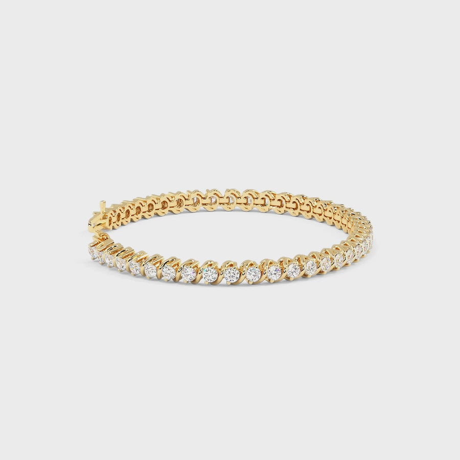 1.50-8.00 CT Round Cut Diamonds - Tennis Bracelet