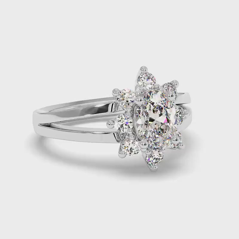 0.75-1.90 CT Round & Oval Cut Diamonds - Engagement Ring