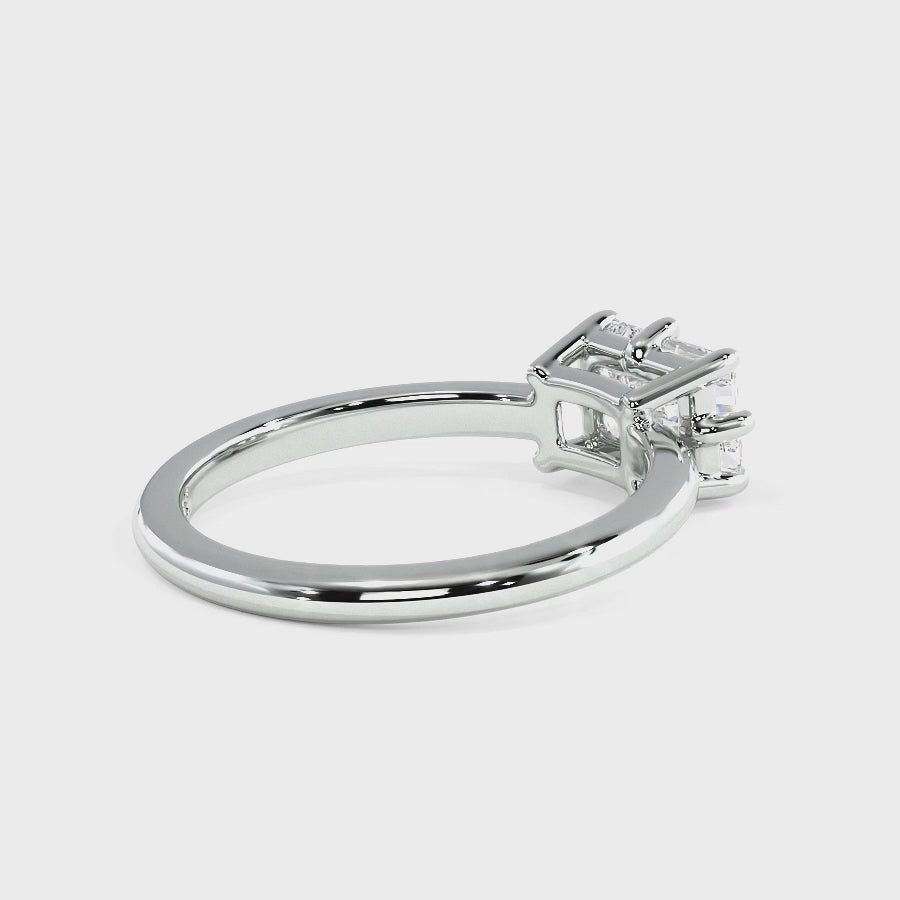 0.50-3.00 CT Radiant Cut Lab Grown Diamonds - Solitaire Ring