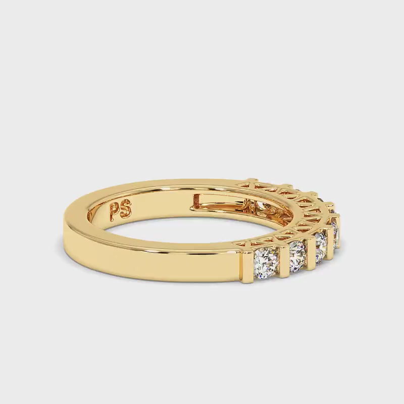 0.50 CT Round Cut Lab Grown Diamonds - Wedding Band