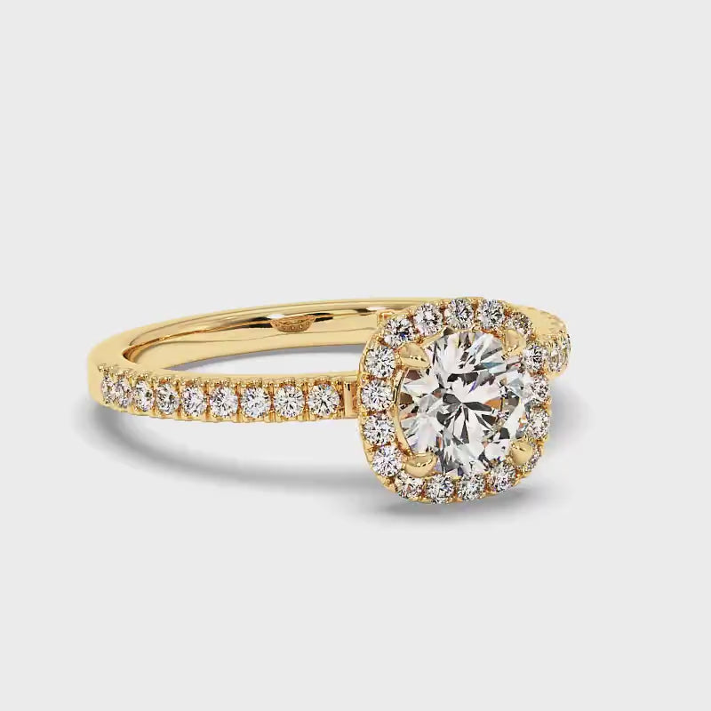 0.90-3.40 CT Round Cut Lab Grown Diamonds - Engagement Ring