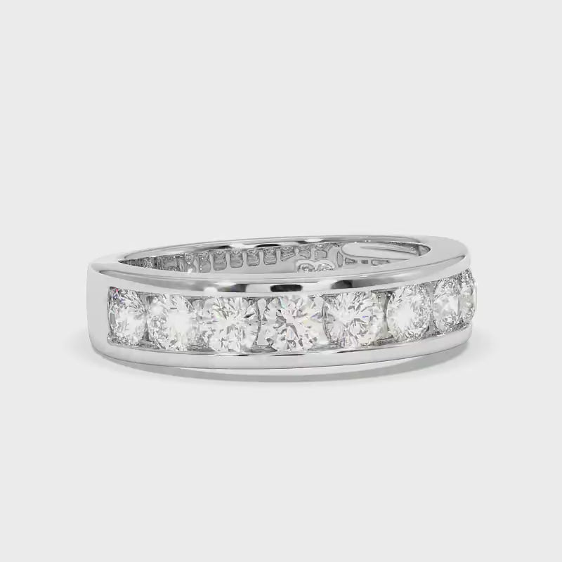 1.35 CT Round Cut Lab Grown Diamonds - Wedding Band