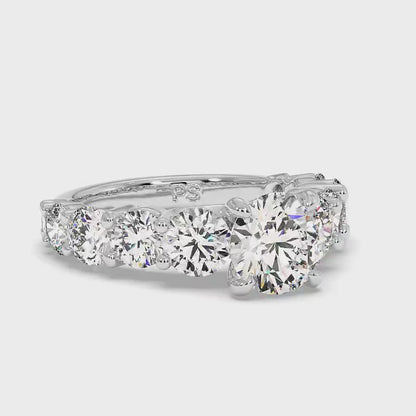 2.85-4.00 CT Round Cut Diamonds - Engagement Ring