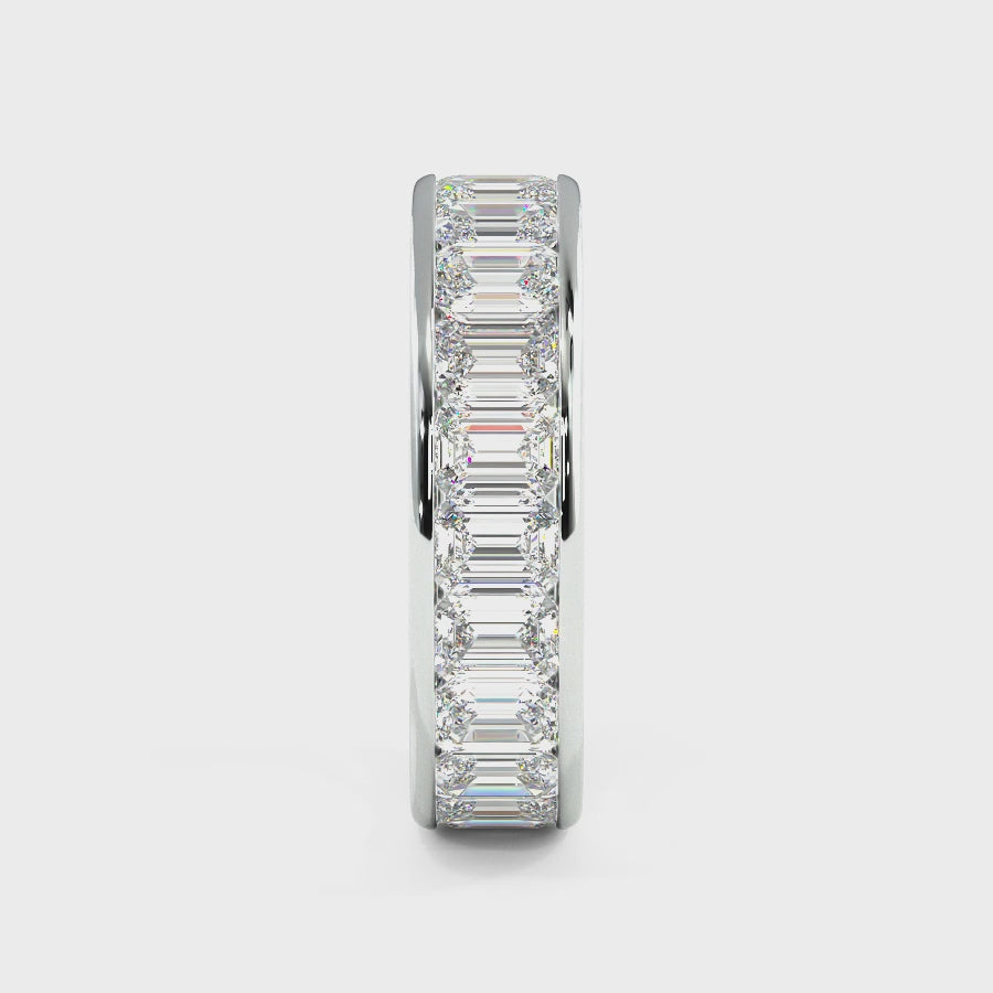 4.00-7.00 CT Emerald Cut Diamonds - Eternity Ring