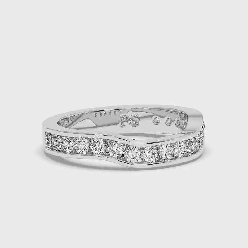 0.45 CT Round Cut Lab Grown Diamonds - Wedding Band