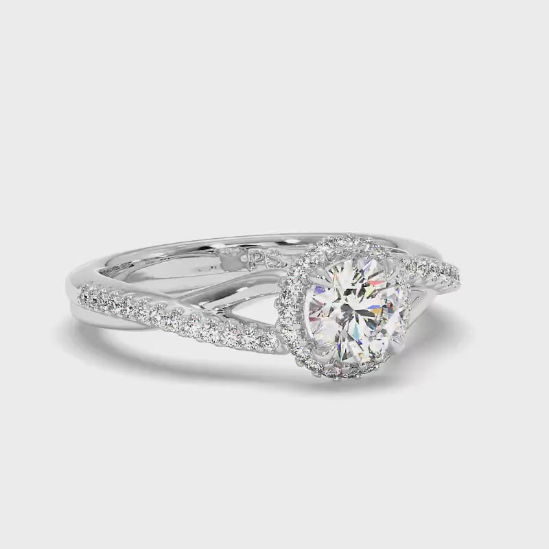0.75-3.25 CT Round Cut Lab Grown Diamonds - Engagement Ring