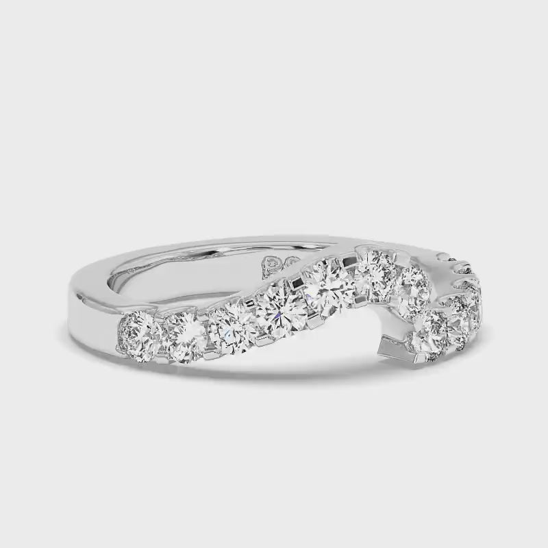 1.10 CT Round Cut Lab Grown Diamonds - Wedding Band