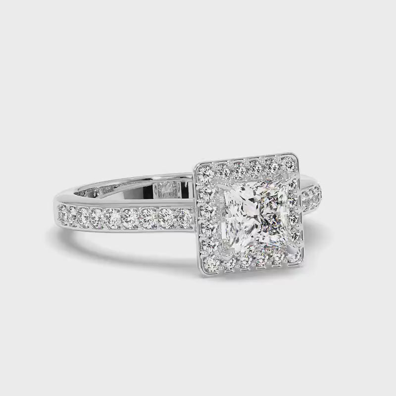 0.75-1.90 CT Round &amp; Princess Cut Diamonds - Engagement Ring