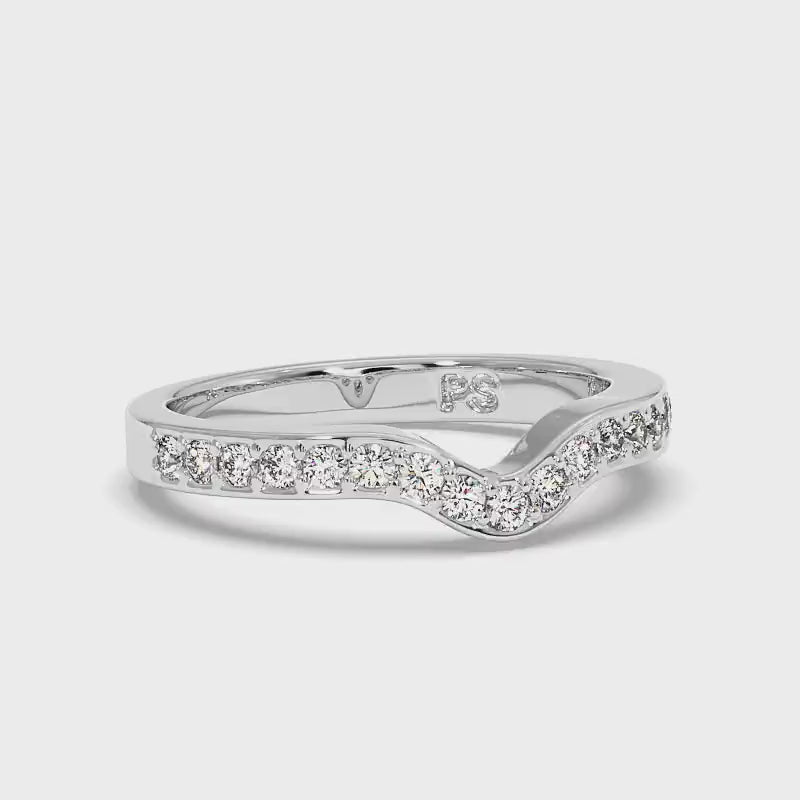 0.35 CT Round Cut Lab Grown Diamonds - Wedding Band