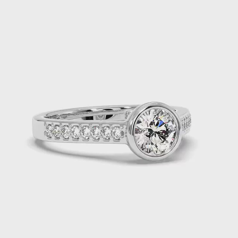 0.70-3.20 CT Round Cut Lab Grown Diamonds - Engagement Ring
