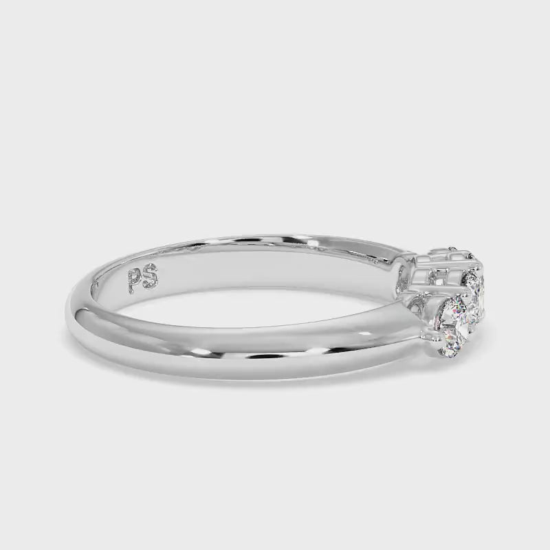 0.60 CT Round Cut Lab Grown Diamonds - Wedding Band