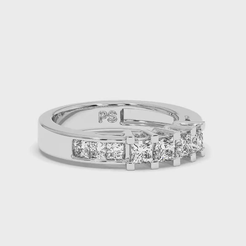 1.10 CT Princess Cut Diamonds - Wedding Band