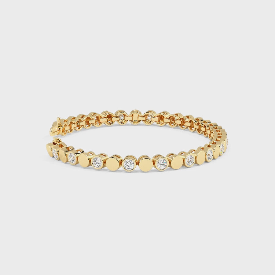 1.00-4.00 CT Round Cut Lab Grown Diamonds - Diamond Bracelet