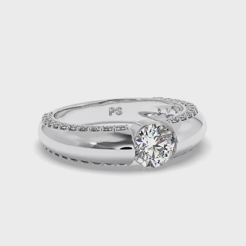 1.00-2.15 CT Round Cut Diamonds - Engagement Ring