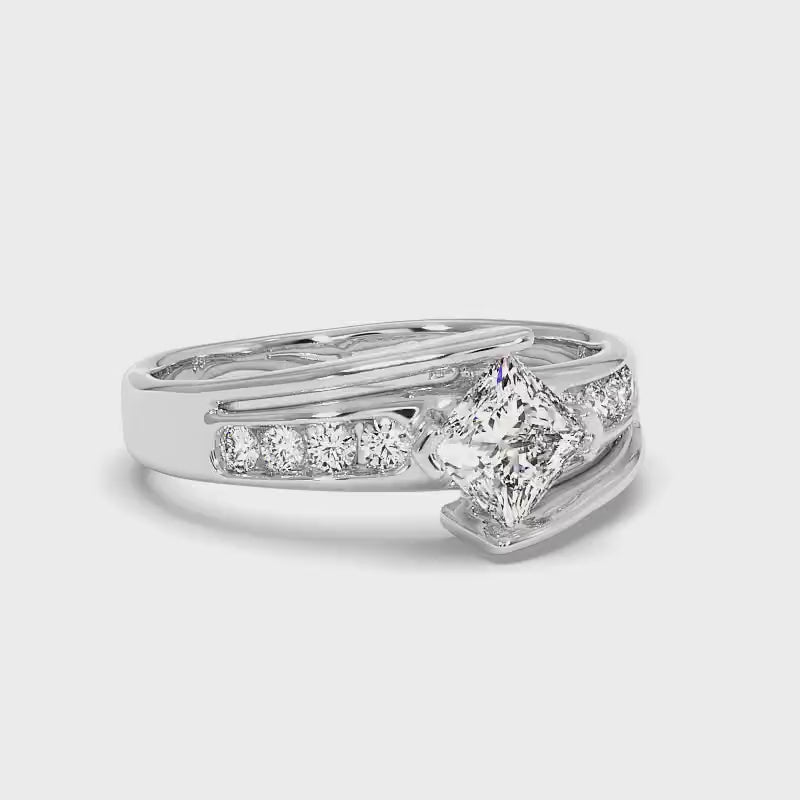 0.60-1.75 CT Round &amp; Princess Cut Diamonds - Engagement Ring