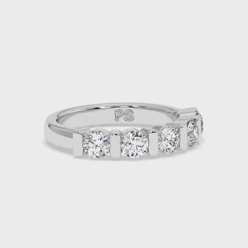 0.80 CT Round Cut Lab Grown Diamonds - Wedding Band