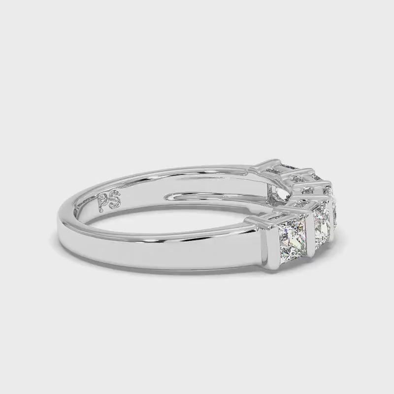 1.00 CT Princess Cut Diamonds - Wedding Band