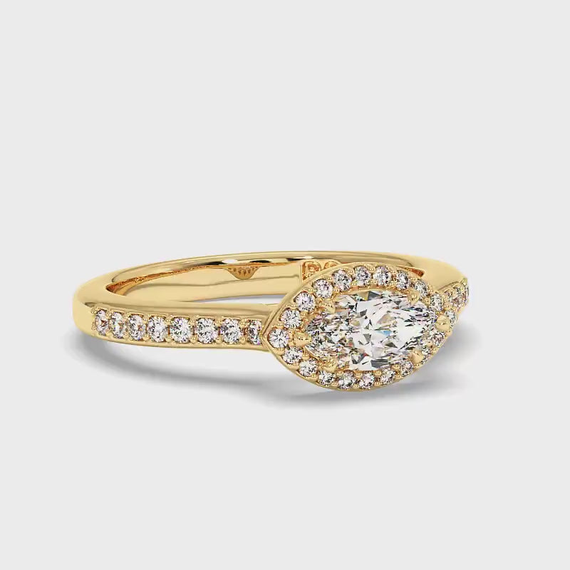 0.80-3.30 CT Round & Marquise Cut Lab Grown Diamonds - Engagement Ring