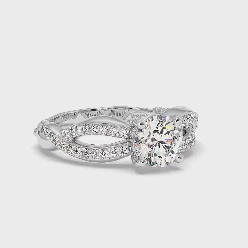 0.70-3.20 CT Round Cut Lab Grown Diamonds - Engagement Ring