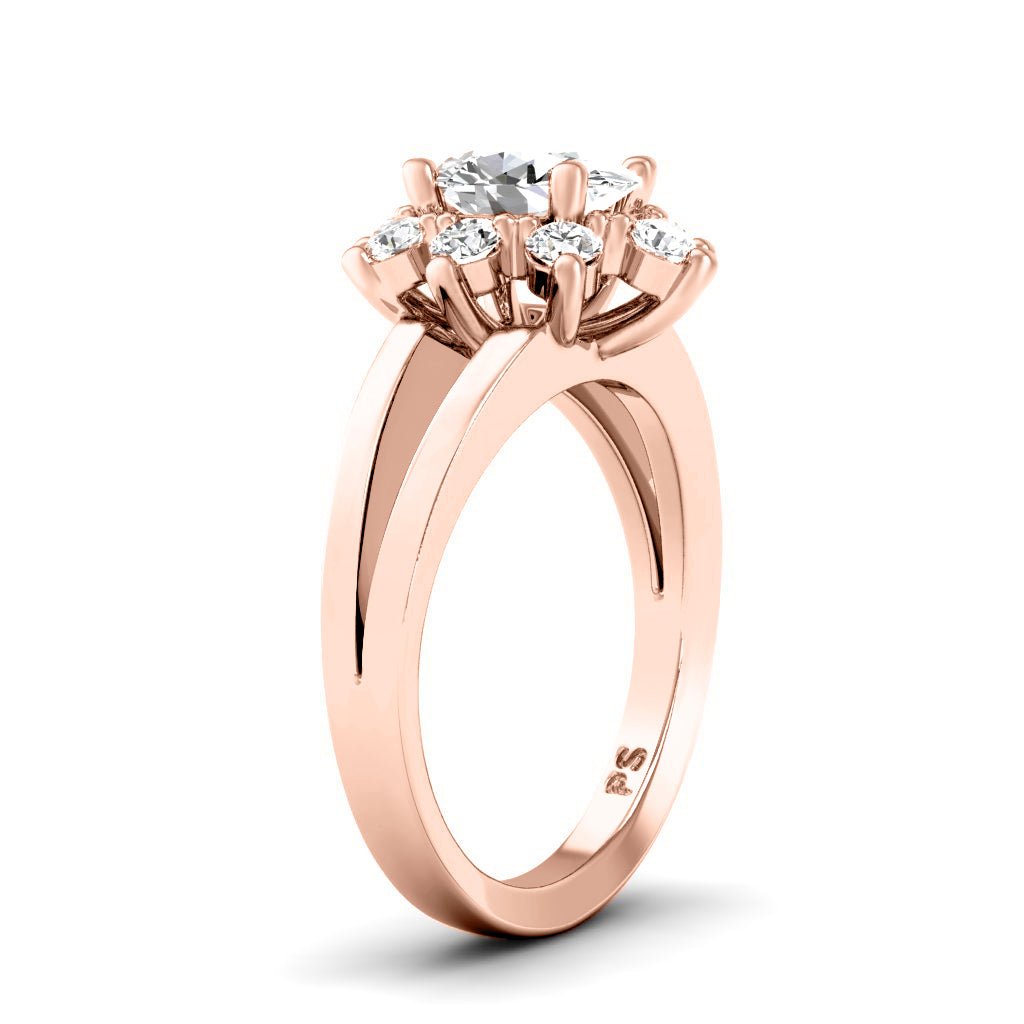 0.75-1.90 CT Oval & Round Cut Natural Diamonds - Engagement Ring