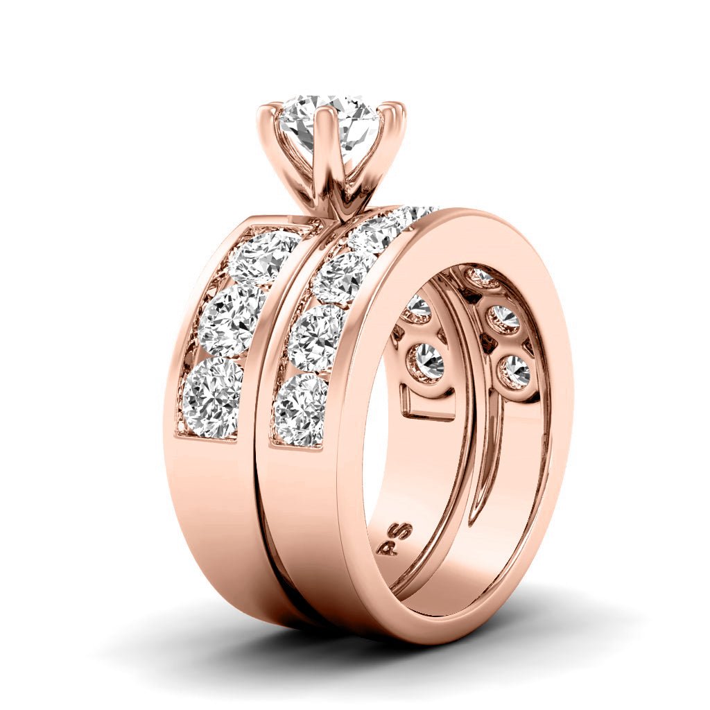 3.35 - 8.85 CT Round Cut Diamonds - Bridal Set - Primestyle.com