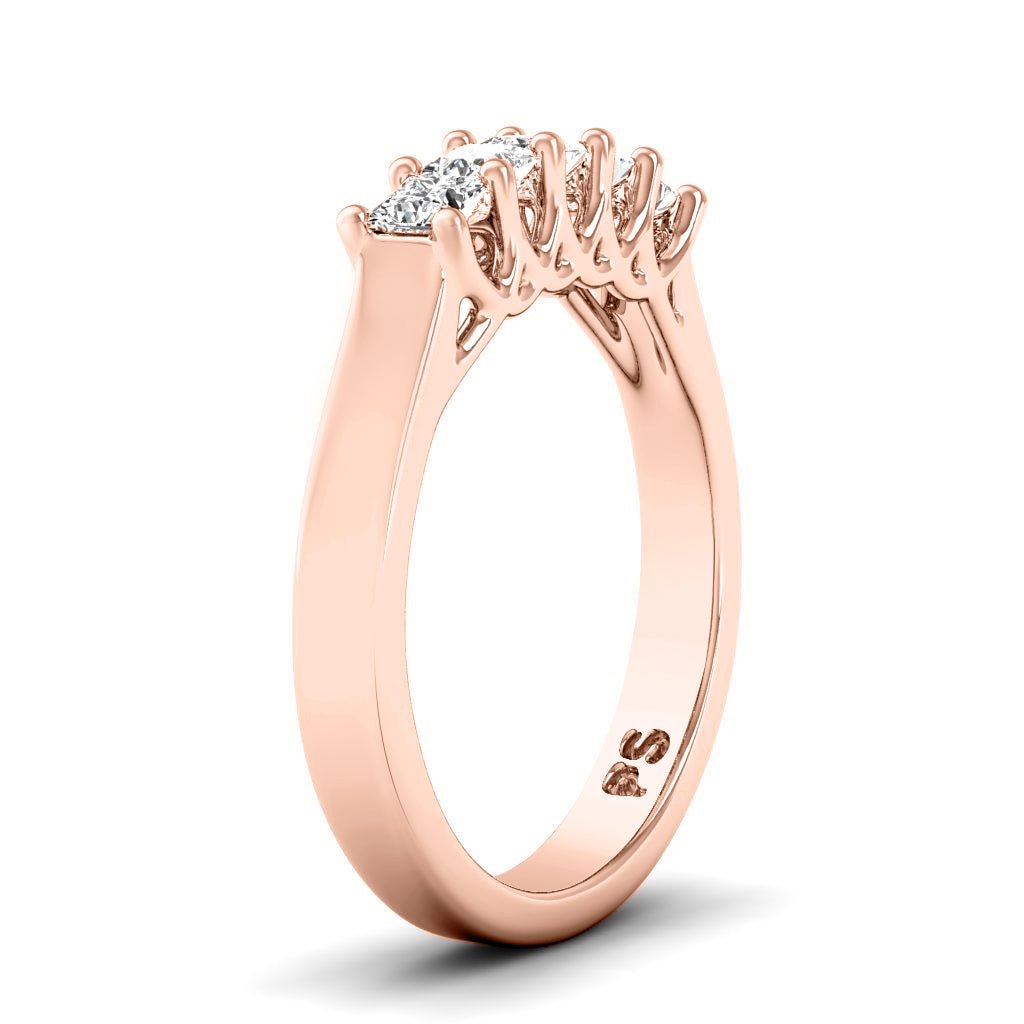 0.50 CT Princess Cut Natural Diamonds - Wedding Band