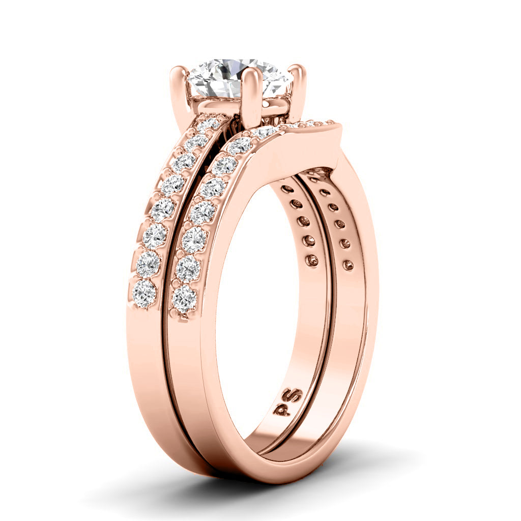 0.85-2.00 CT Round Cut Natural Diamonds - Bridal Set