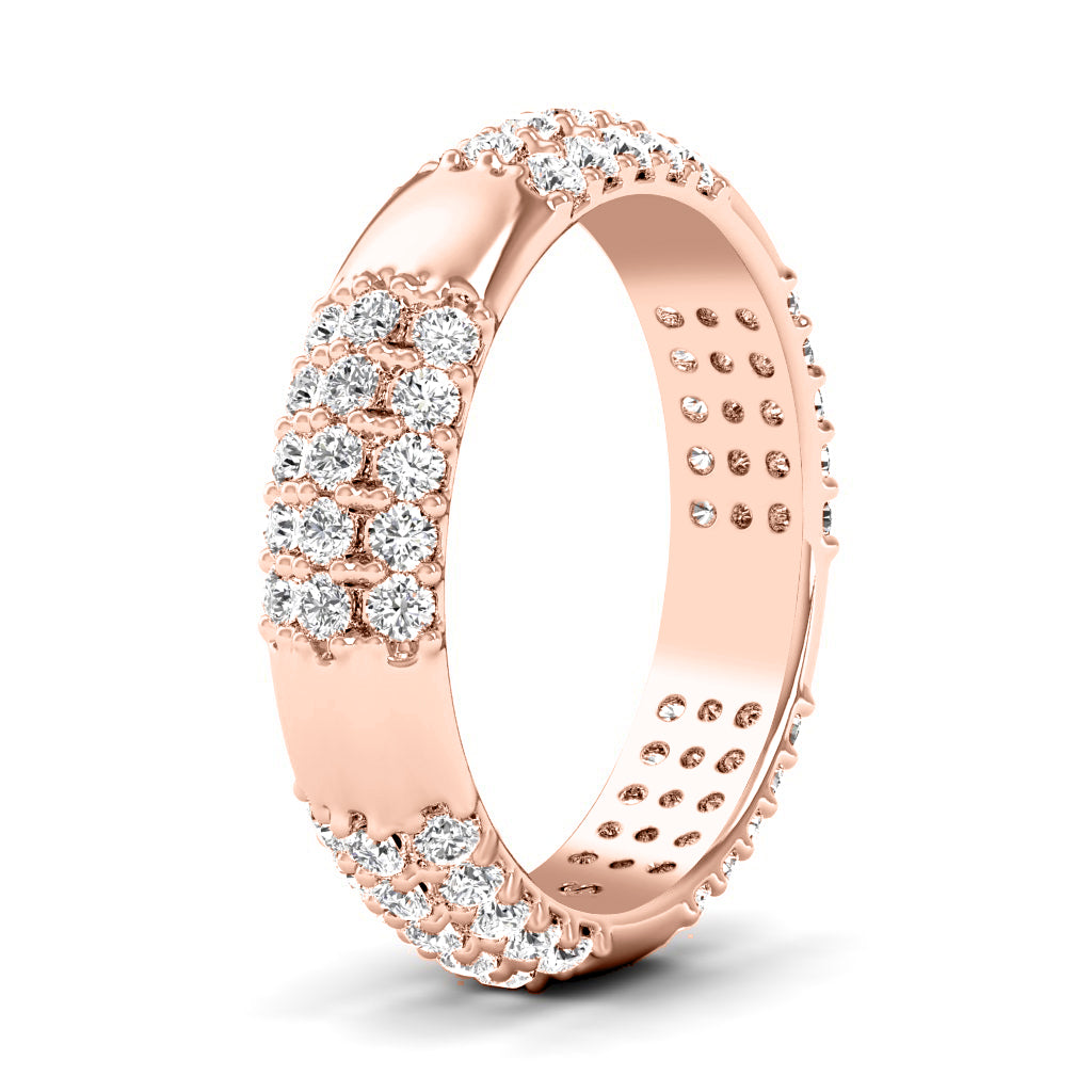 1.50 CT Round Cut Lab Grown Diamonds - Mens Wedding Band