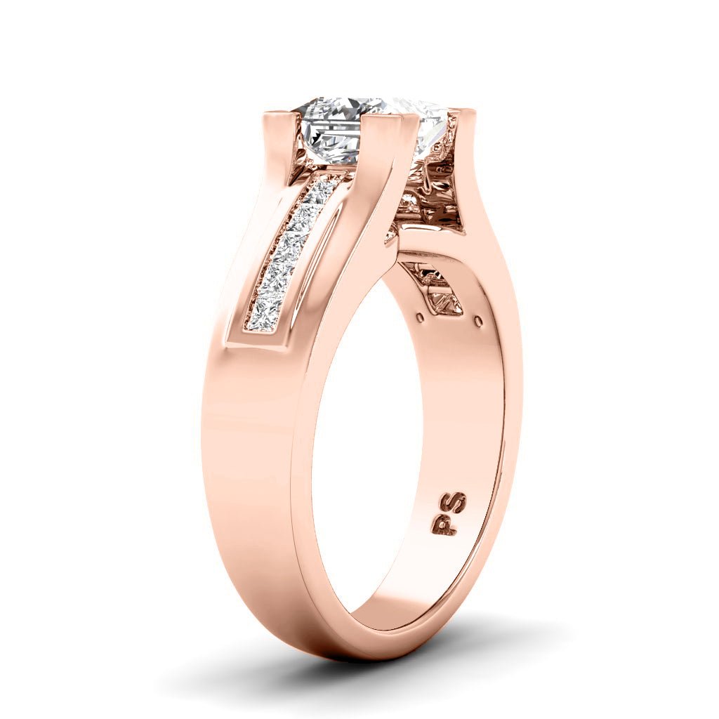 0.85-6.35 CT Princess Cut Lab Grown Diamonds - Engagement Ring