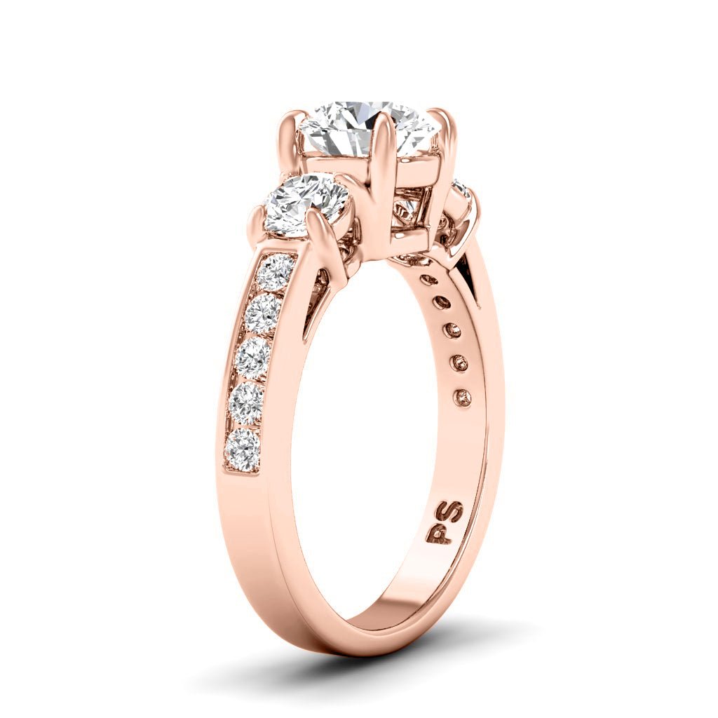 1.25-6.75 CT Round Cut Lab Grown Diamonds - Engagement Ring