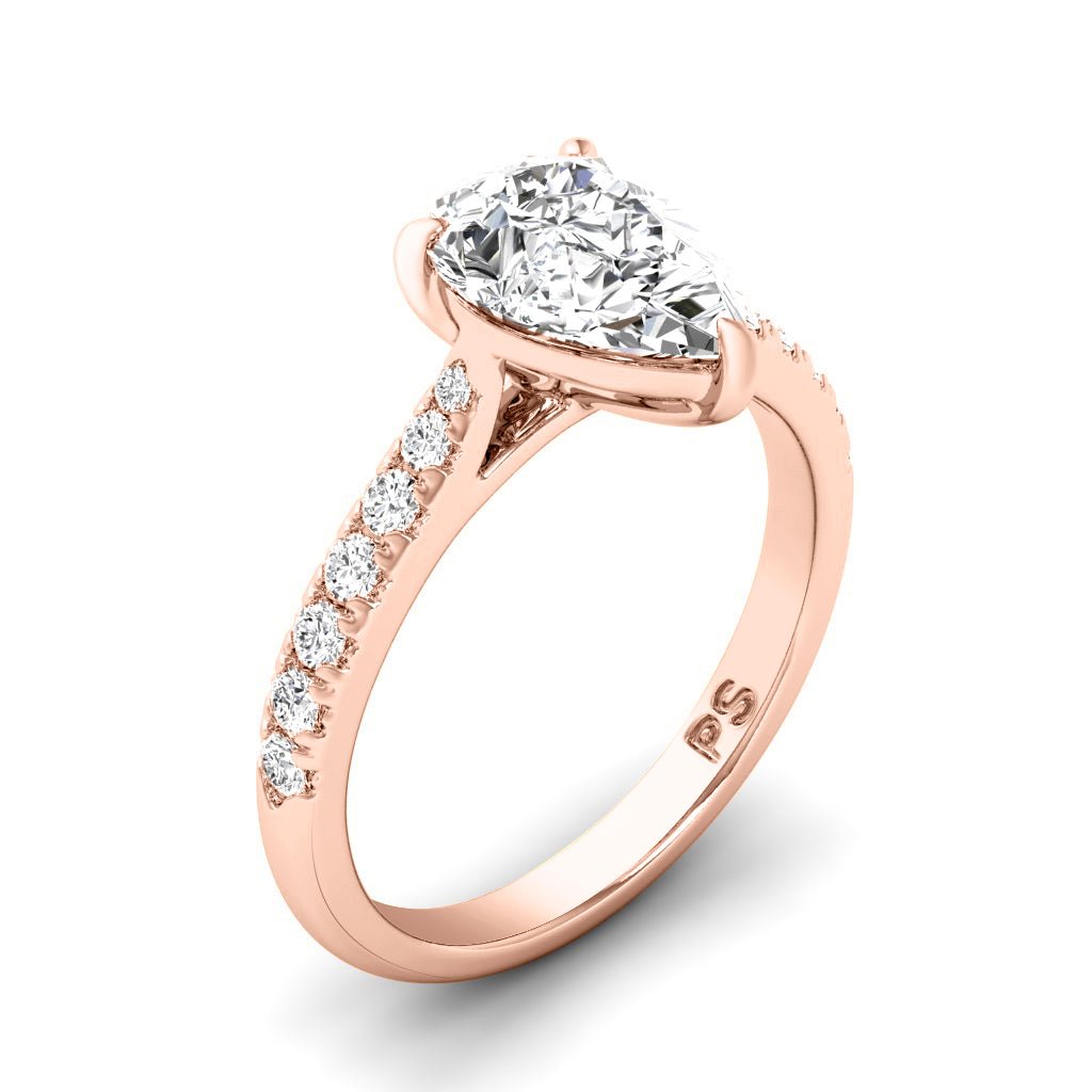 0.85 - 6.35 CT Pear & Round Cut Diamonds - Engagement Ring - Primestyle.com